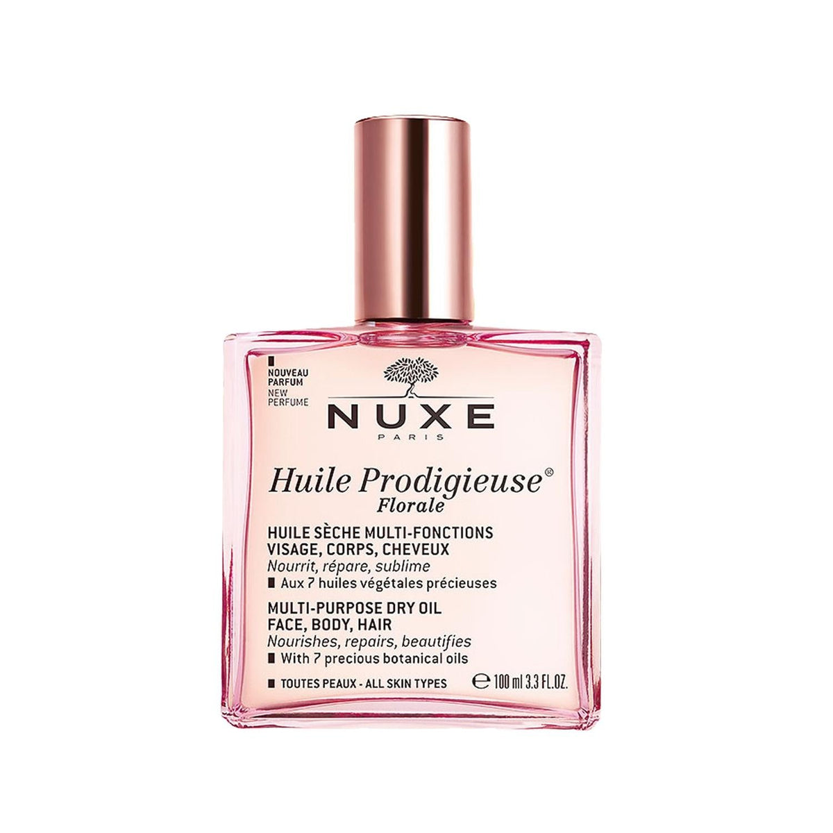Nuxe Huile Prodigieuse Florale Multi-Purpose Dry Oil for Skin, Hair, and Nails - 100ml by Beauty Care Bag