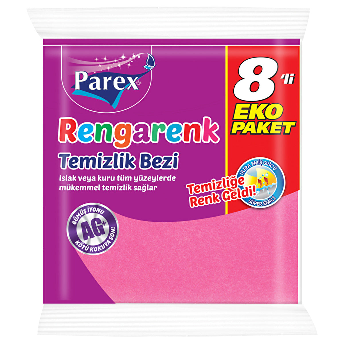 Parex Colorful Cleaning Cloths - 8 Pack | Super Absorbent by Beauty Care Bag