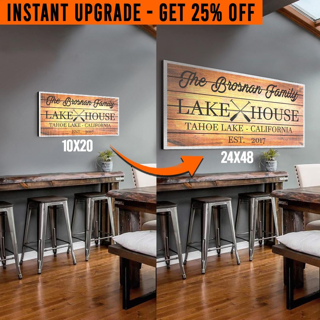 Upgrade Your 'Lake House' (PAS 1150 - Style 3) Canvas To 24x48 Inches by Tailored Canvases