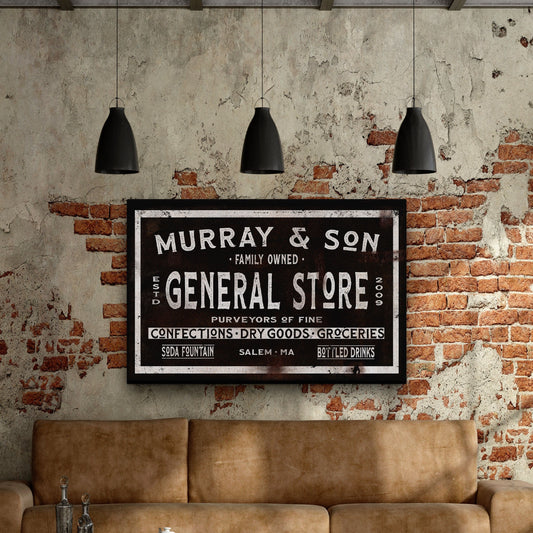 Dry Goods Sign | Personalized General Store Sign | Custom Rustic Farmhouse Sign by Off The Square Designs