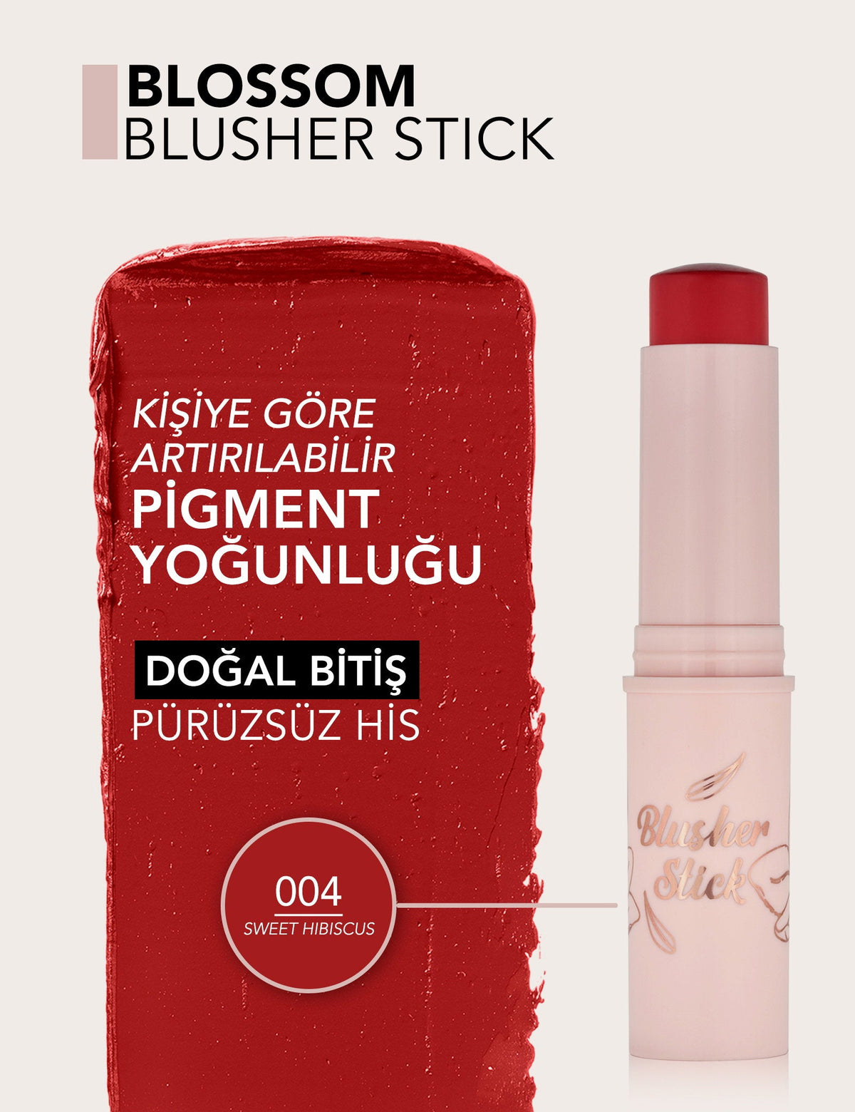 Flormar Blossom Buildable Natural Finish Stick Blush by Beauty Care Bag