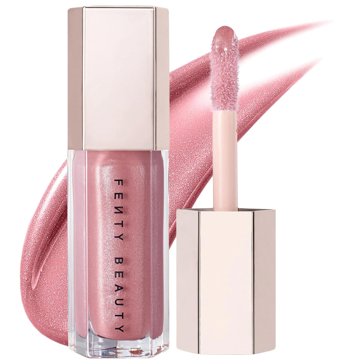 Fenty Beauty Gloss Bomb: Explosive Shine Lip Gloss - Universal Luminizer for Hydrated, Fuller Lips - Non-Sticky, Cruelty-Free, Peach Vanilla Scent by Beauty Care Bag