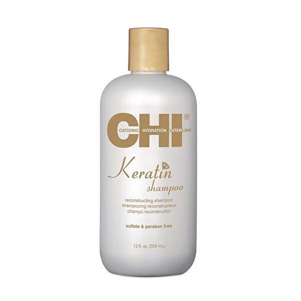 CHI Keratin Reconstructing Shampoo: Repair Damaged Hair & Prevent Breakage with Natural Keratin, Gentle Cleansing, and Enhanced Shine - 12 fl oz by Beauty Care Bag