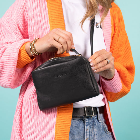 Leather Fanny Pack - Black by CASUPO