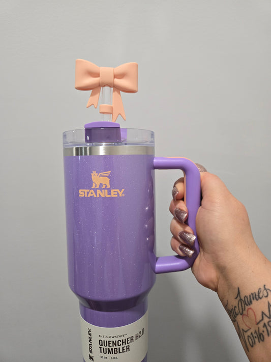 Periwinkle Logo Bow Strawtopper by THE SALTY CHIC