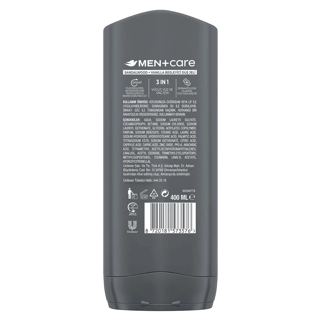 Dove Men+Care Sandalwood & Vanilla Body Wash 400 ml by Beauty Care Bag