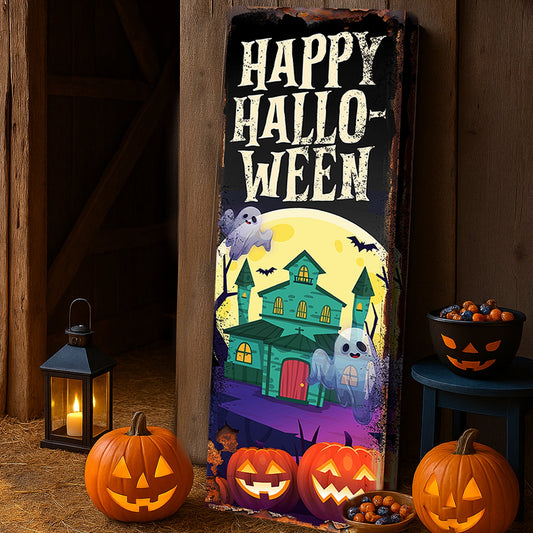 Halloween Welcome Sign by Tailored Canvases