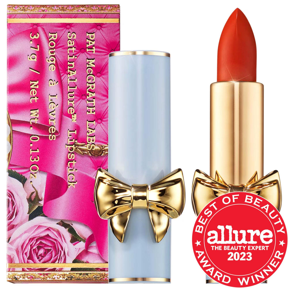 SatinAllureª Hydrating Satin Lipstick: Luminous Dewy Finish, Botanical Collagen, Paraben, Phthalate & Sulfate Free by Beauty Care Bag
