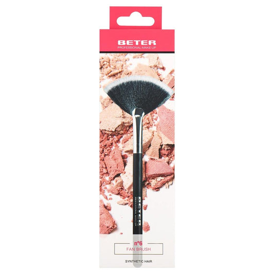 Beter Fan Makeup Brush No. 6 for Flawless Highlighting by Beauty Care Bag