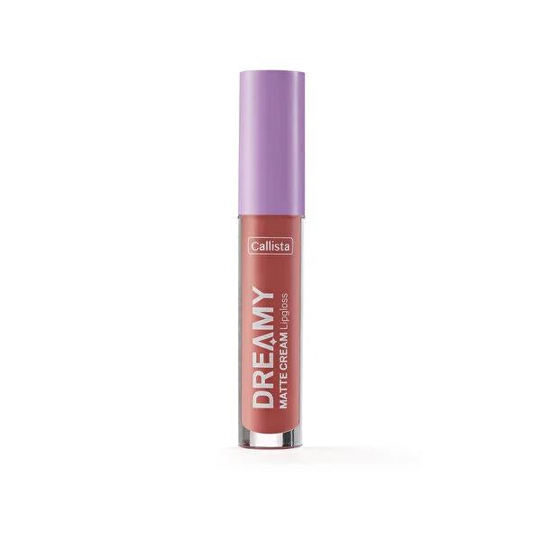 Callista Dreamy Matte Cream Lip Gloss No:208 Brown - Nourishing, Long-Lasting, Semi-Matte Finish by Beauty Care Bag