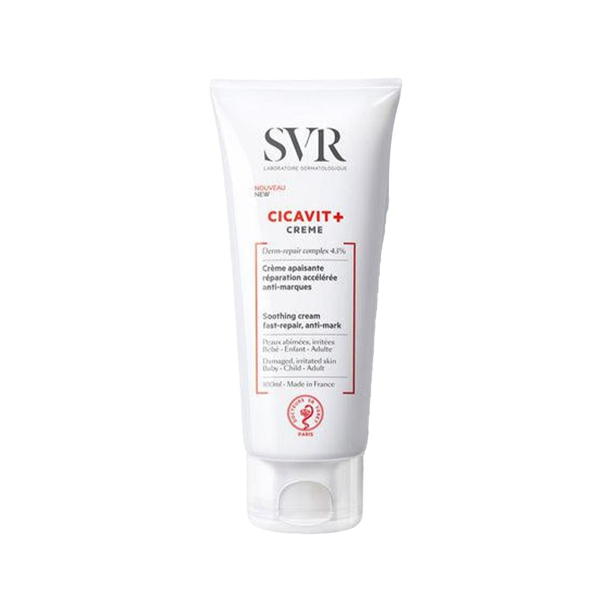 SVR Cicavit+ Skin Repairing Cream - 100ml - Soothing Relief for Damaged, Irritated & Sensitive Skin - Dermatologically Tested by Beauty Care Bag