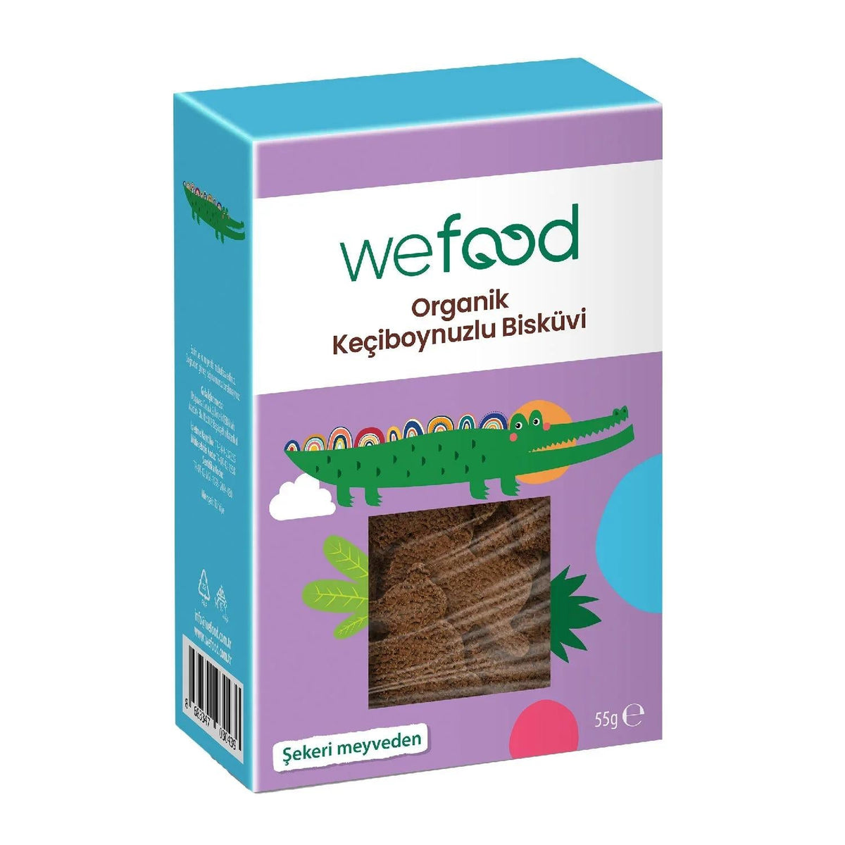 Wefood Organic Carob Biscuits Wholesome Sweet Snack 55g by Beauty Care Bag