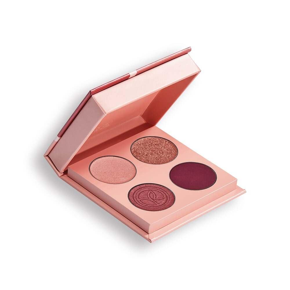 Granite Pink 4-Color Eyeshadow Palette for Soft Glam by Beauty Care Bag