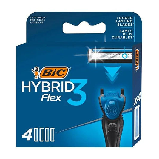 BIC Flex3 Shaving Razor - 3 Blade Titanium Razor for Men with Comfort Features by Beauty Care Bag