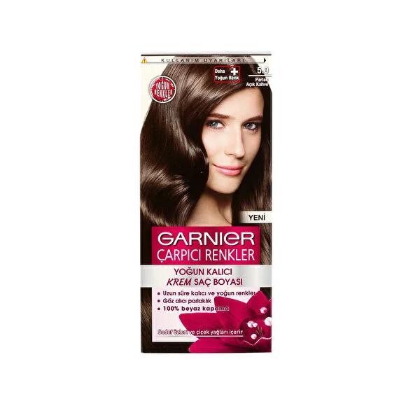 Garnier Color Natural: Light Brown Hair Dye 5.0 Ð Vibrant, Natural-Looking, Bright A�õk Kahve Hair Color at Home by Beauty Care Bag