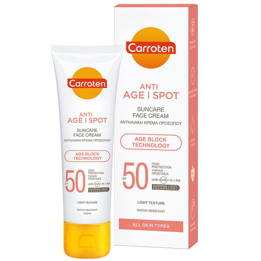 Carroten Anti-Age & Spot SPF50 Face Sunscreen 50ml by Beauty Care Bag
