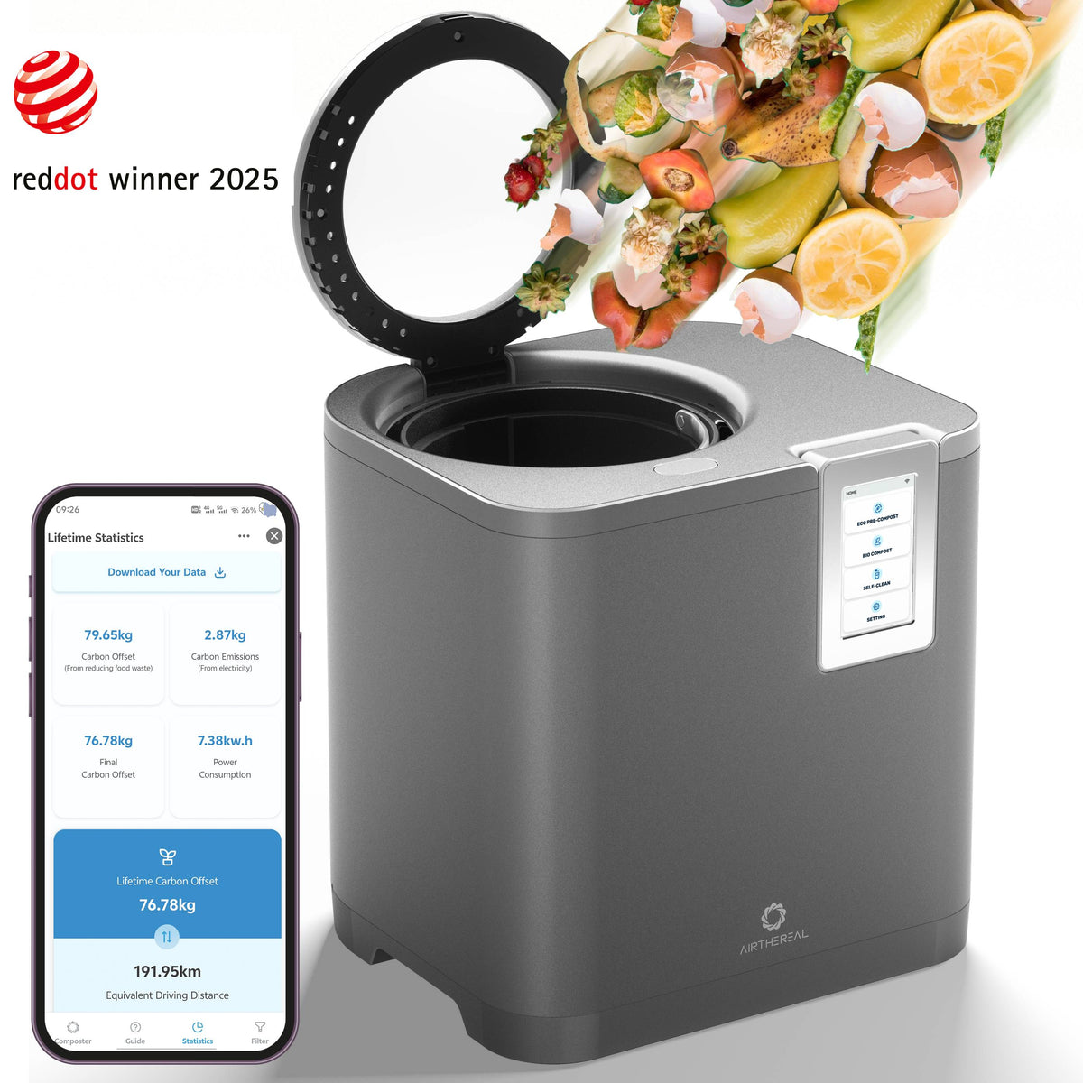 Revive R800 5L WiFi Kitchen Composter by Airthereal
