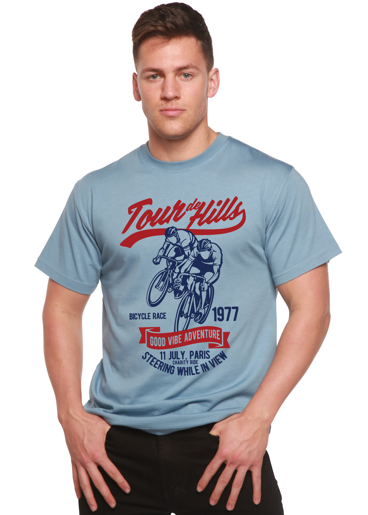 Tour De Hills men's bamboo graphic T-shirt – view 6