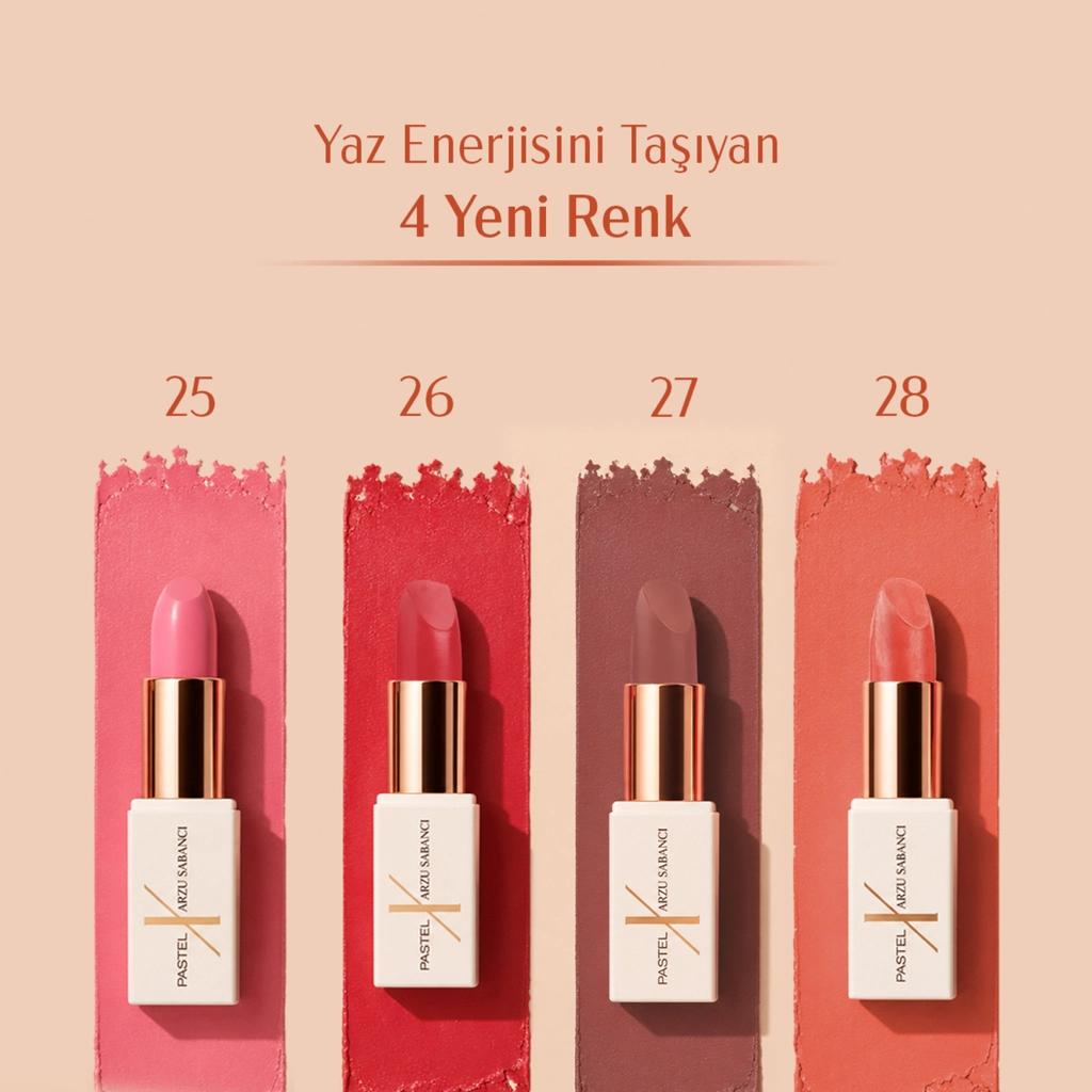 Pastel x Arzu Sabanci Shiny Moisturizing Lipstick 28 by Beauty Care Bag