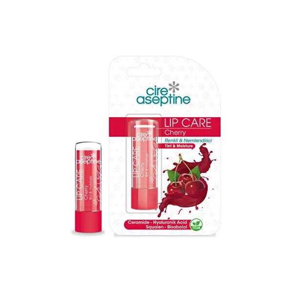 Cire Aseptine Lip Care Balm - Moisturizing Cherry Tinted Lip Balm with Hyaluronic Acid & Ceramide by Beauty Care Bag