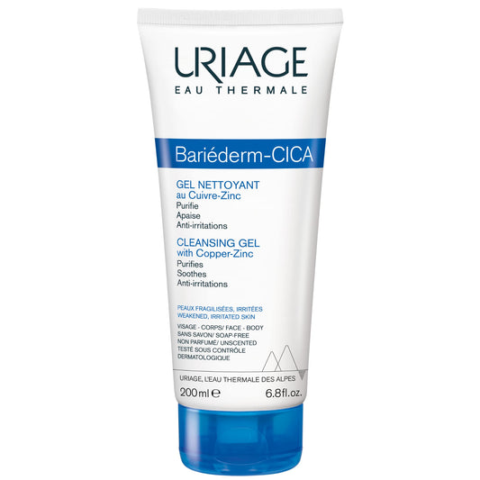 Uriage Bariederm Cleansing Cica Gel - Gentle, Fragrance-Free Skincare for Dry, Sensitive Skin by Beauty Care Bag