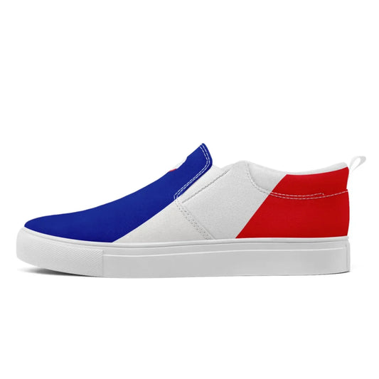 Personalized France Flag Sneakers, Custom Canvas Shoes, Pride Slip On Shoes by PatriotiCustom