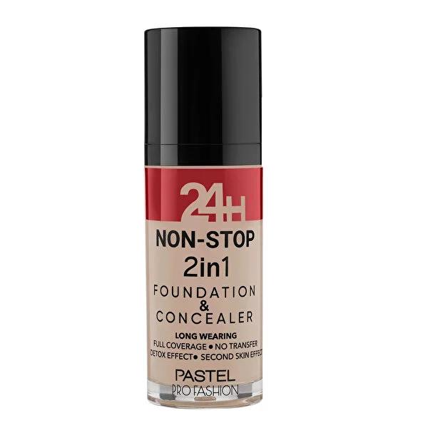 Pastel Profashion 2N1 Liquid Foundation and Concealer - Long-Lasting, Cruelty-Free Makeup by Beauty Care Bag
