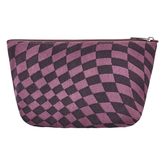Eklips Purple Geometric Makeup Bag with Zipper by Beauty Care Bag