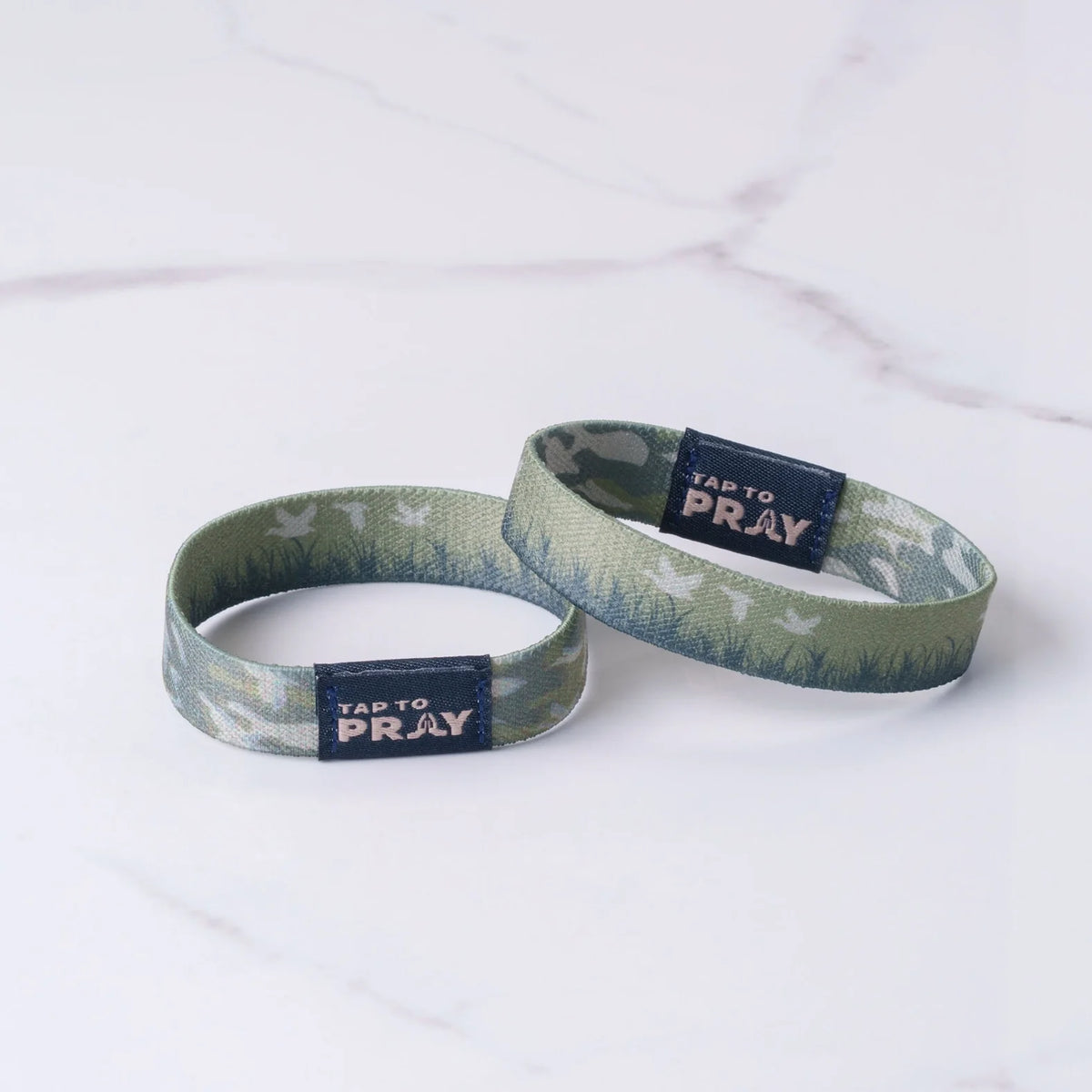 Waterfowl Camo Tap to Pray Wristband by Rust & Cinder