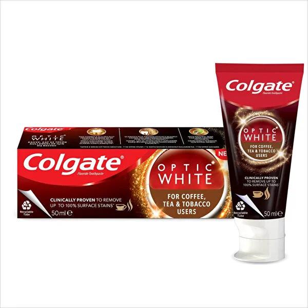 Colgate Optic White Whitening Toothpaste for Coffee & Tea Stains - Enamel Protection, Fresh Breath by Beauty Care Bag