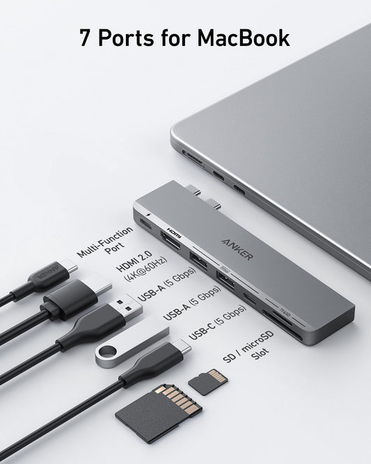 Anker <b>547</b> USB-C Hub (7-in-2, for MacBook) by Anker
