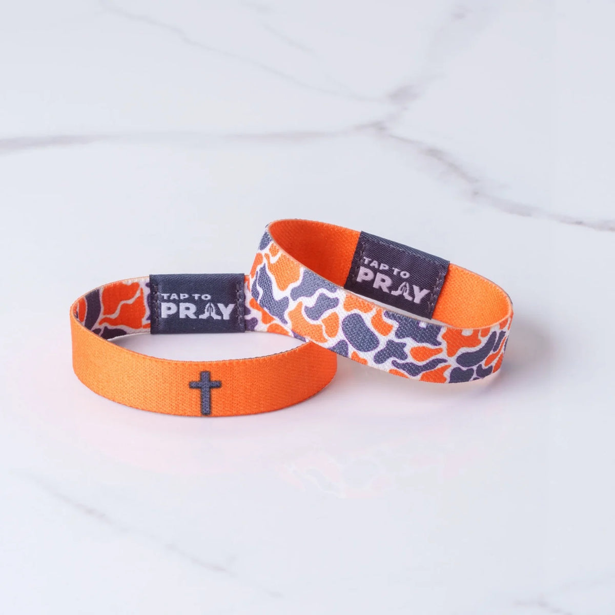 Team Camo Orange Tap to Pray Wristband by Rust & Cinder