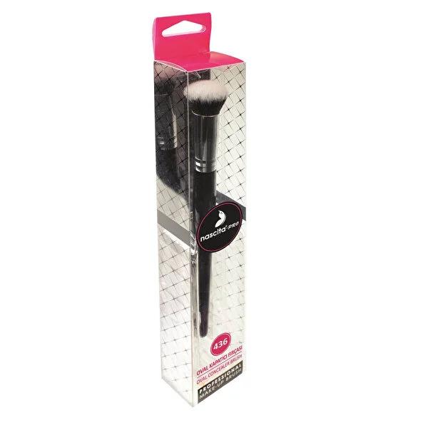 Nascita Pro Oval Makeup Brush for Concealer - Professional Liquid & Powder Applicator by Beauty Care Bag