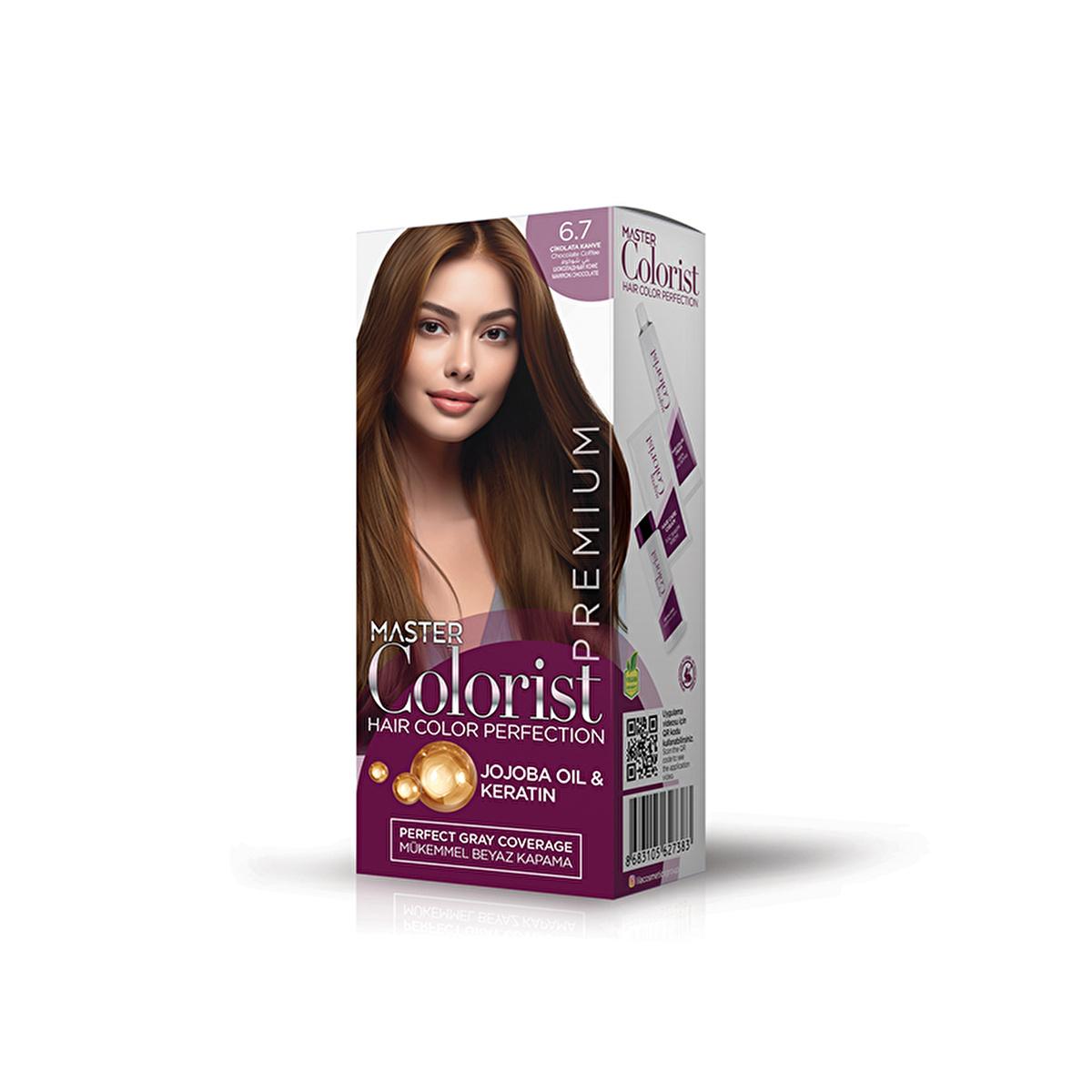 Master Colorist Premium Hair Dye 6.7 Chocolate Brown - Nourishing Hair Dye for Vibrant Color by Beauty Care Bag