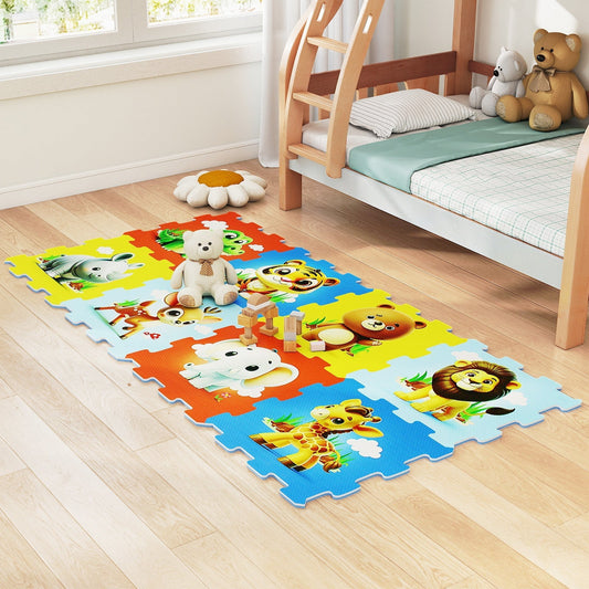8-Piece Educational Animal Interlocking Baby Play MatTorqelo.com