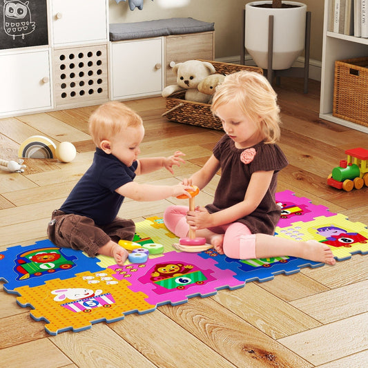 8-Piece Interlocking Baby Floor Puzzle Tiles with Educational NumbersTorqelo.com