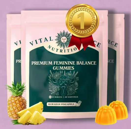 Premium Feminine Balance Gummies - for Women’s Health & Wellness - Immune Support - Vegan, Gluten-Free & Halal - Hawaiian Pineapple - 60 Gummies - 30 Servings by KARONDA RENE LEWIS