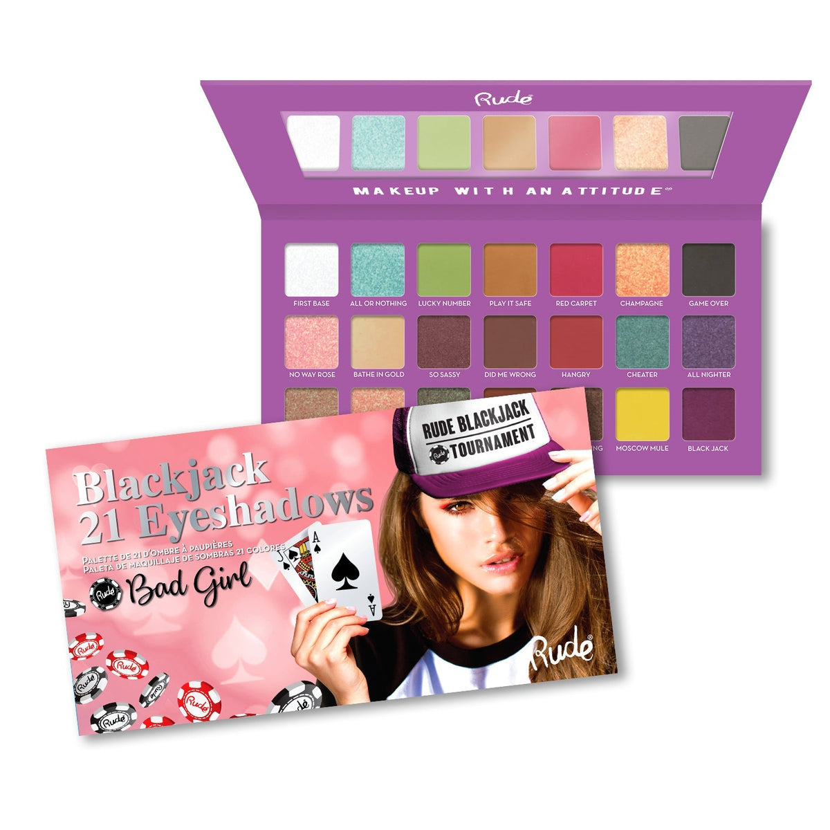 RUDE Blackjack 21 Eyeshadows - Bad Girl by Avera Group