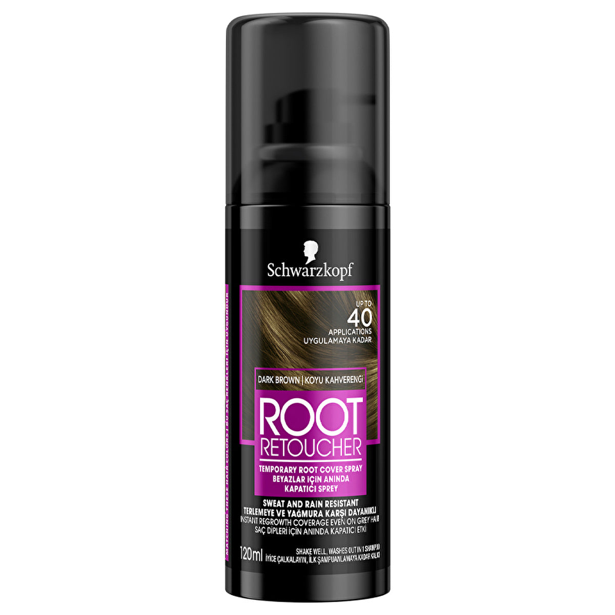 Root Retoucher Hair Color Dark Brown - 120ml | Instant Coverage by Beauty Care Bag