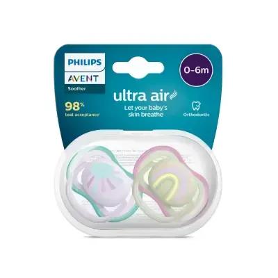 Philips Avent Ultra Air Pacifier for 0-6 Months 2-Pack by Beauty Care Bag