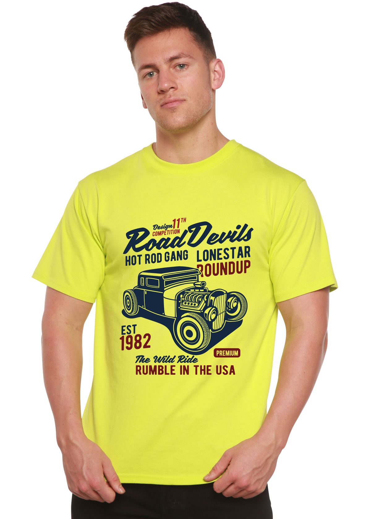 Road Devils men's bamboo graphic T-shirt – view 7