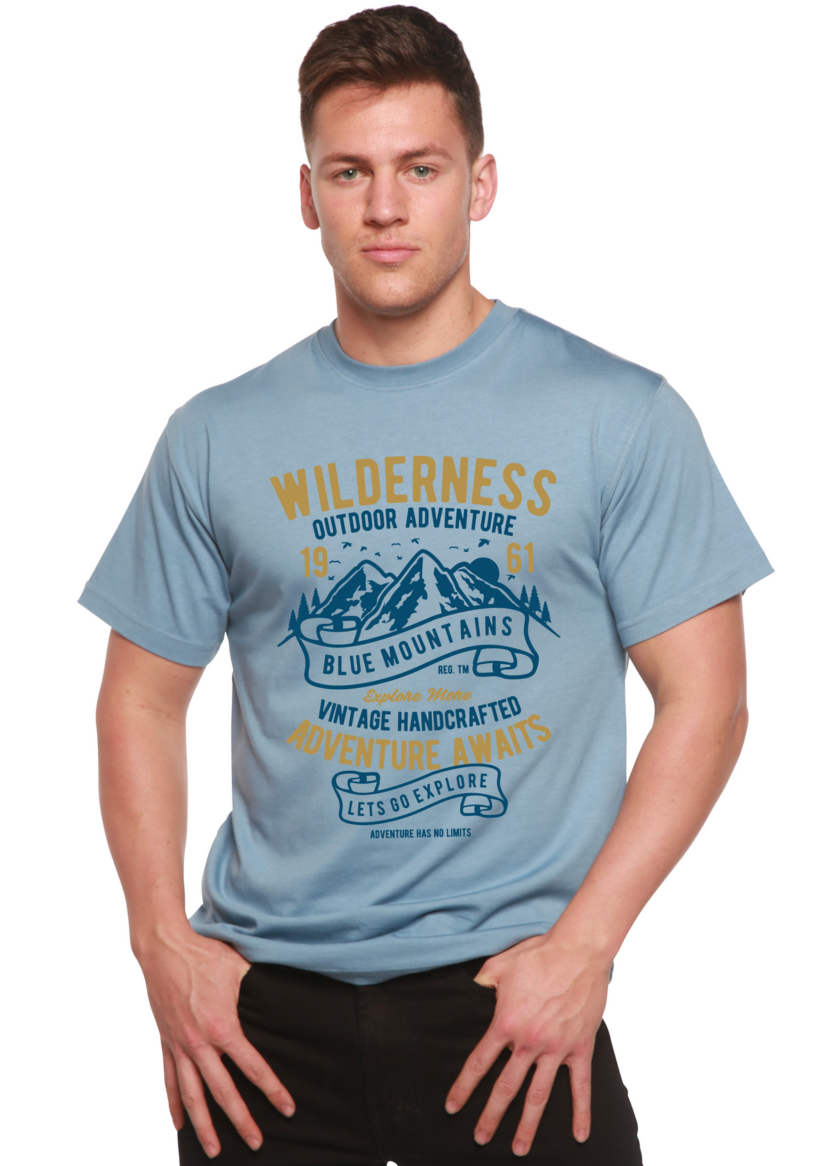 Wilderness men's bamboo graphic T-shirt – view 9