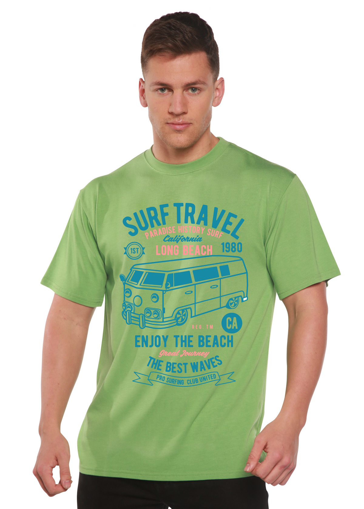 Surf Travel men's bamboo graphic T-shirt – view 8