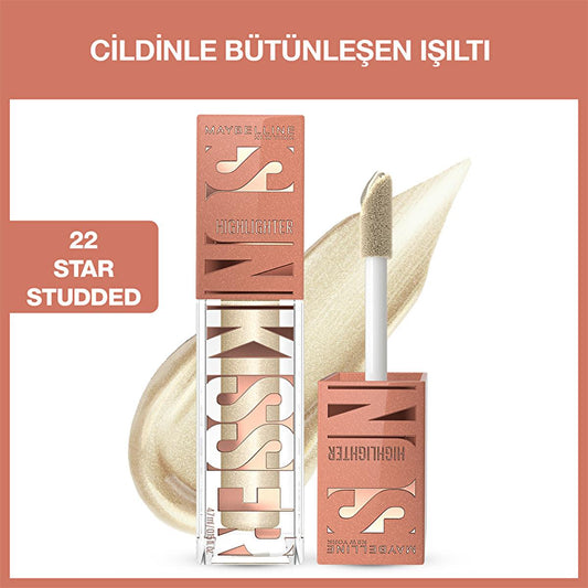 Maybelline New York Sunkisser Liquid Highlighter - Star Studded Glow: Blendable, Illuminating Makeup for Radiant, Natural Skin by Beauty Care Bag