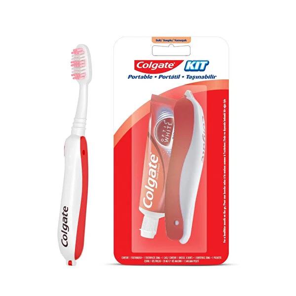 Colgate Travel Toothbrush and Toothpaste Set - Compact Oral Care for Active Lifestyles by Beauty Care Bag
