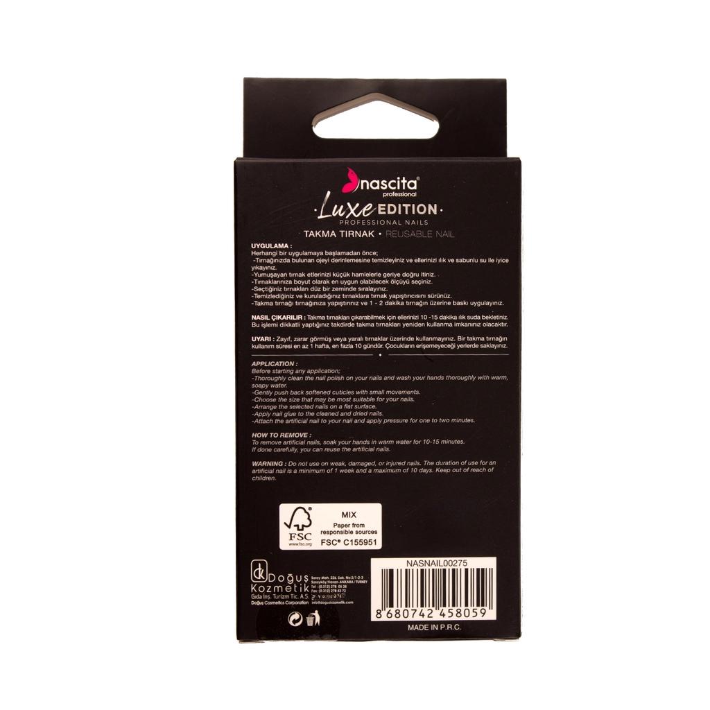 Nascita Luxe Edition Dusty Rose Ballerina False Nails 24-Pack by Beauty Care Bag
