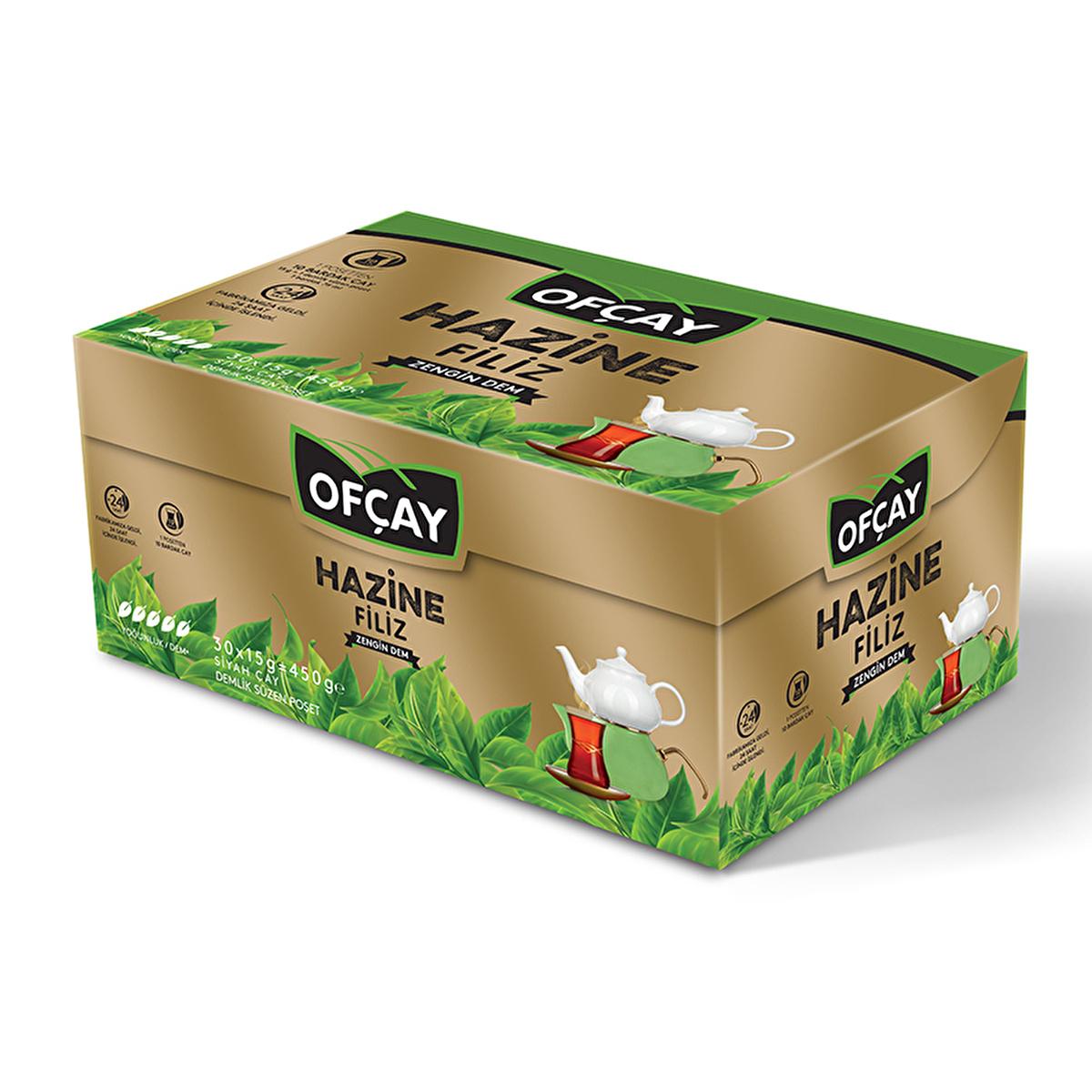 Of�ay Hazine Filiz Black Tea Bags: Premium Turkish Black Sea Tea for Rich Flavor and Aroma - 30 Count by Beauty Care Bag