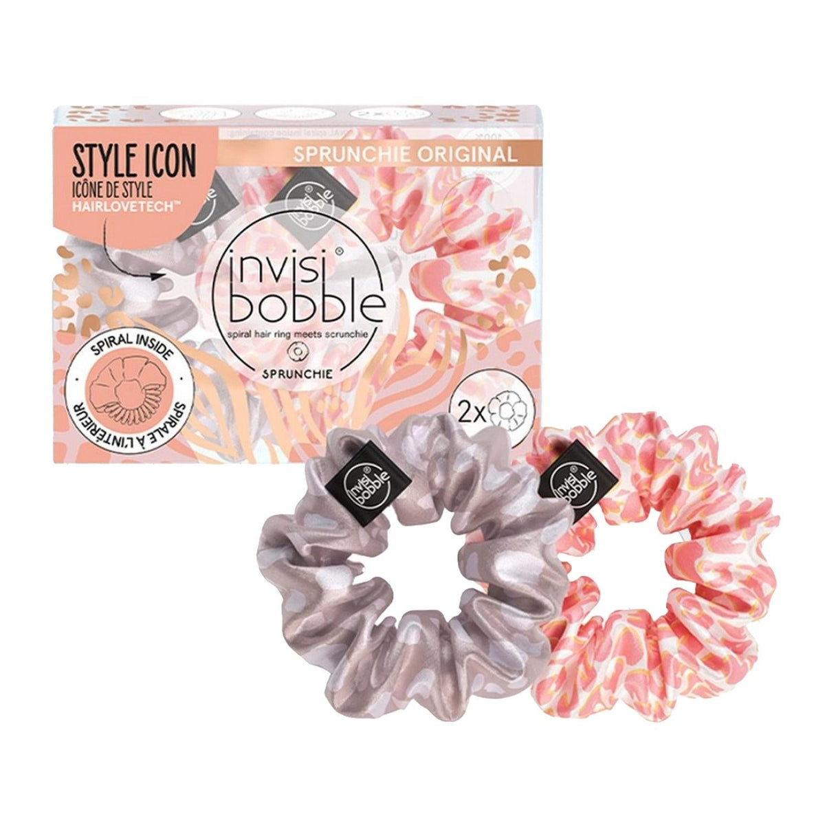 Invisibobble Panther-Themed Sprunchie Duo Hair Accessories - Stylish 2-Piece Hair Ties for Fans by Beauty Care Bag