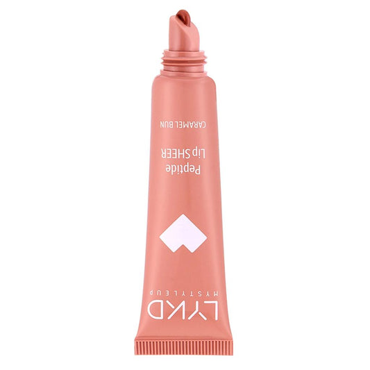 LYKD Peptide Lip Sheer Gloss in 547 Caramel Bun for Hydrated Lips by Beauty Care Bag