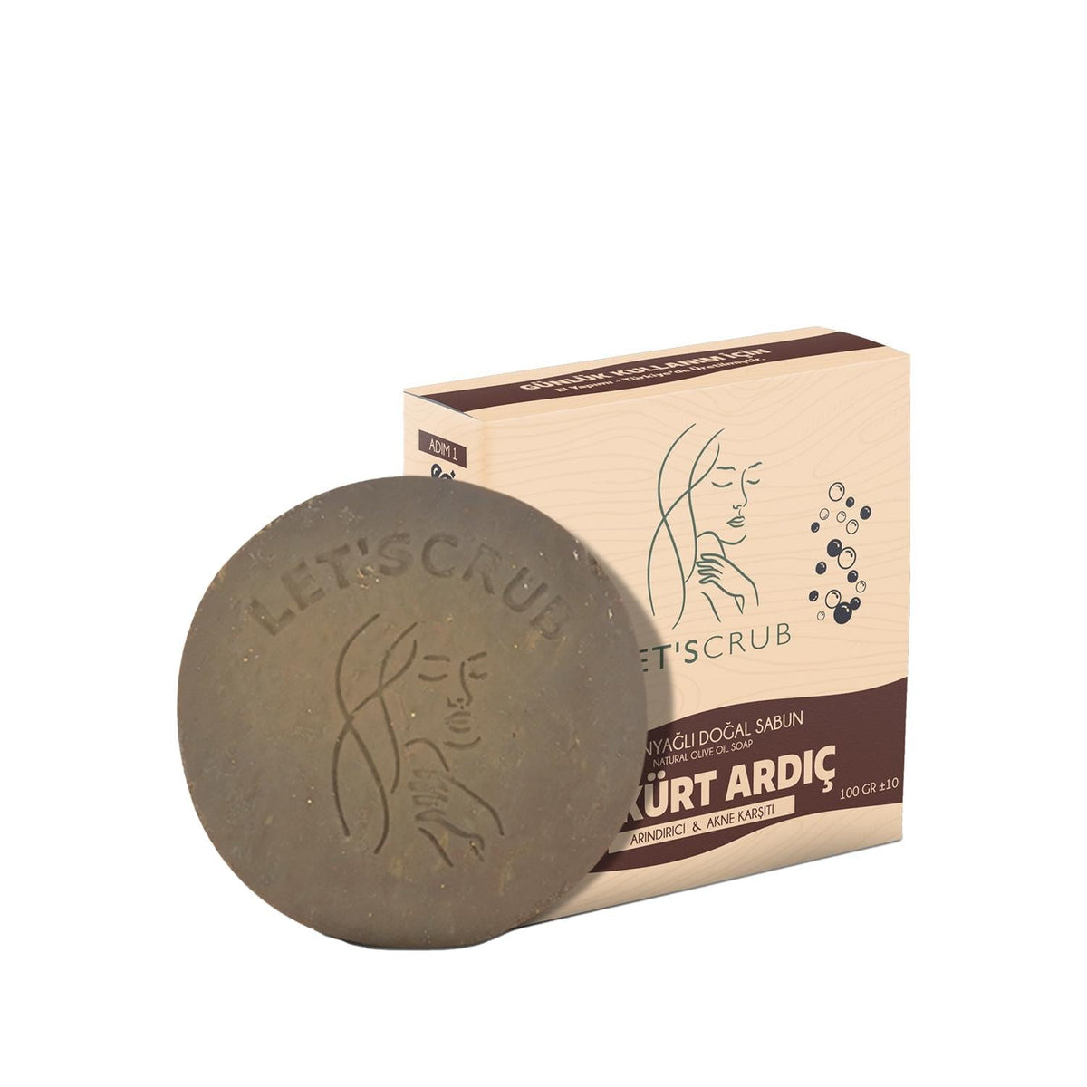 Let'scrub sulfur and juniper soap bar